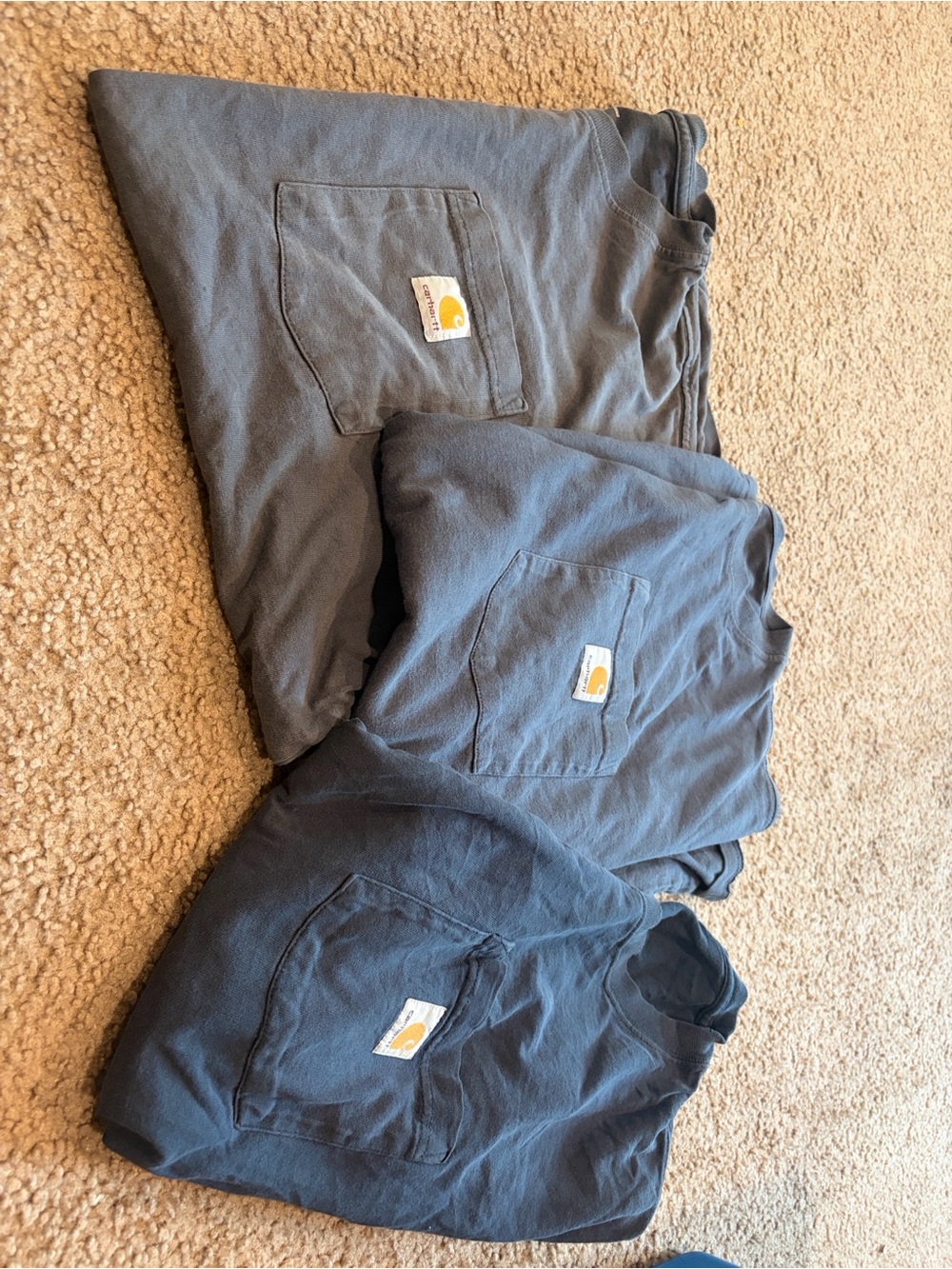 B71 lot of 3 XL (original fit) Carhartt Pocket SS Tees